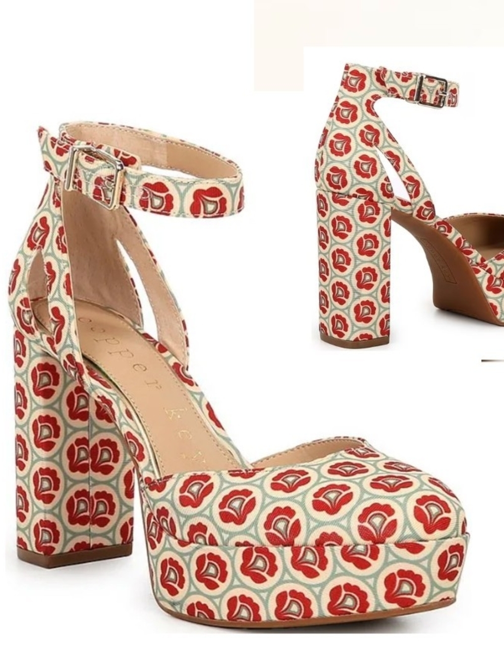 Copper Key Platform Heels